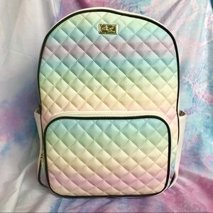 BETSEY JOHNSON RAINBOW PASTEL OMBRE BACKPACK
